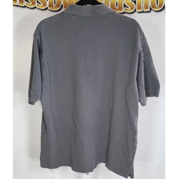 Screenmates Men's Grey Polo Shirt Organic Cotton Short Sleeve Size XL - Picture 2 of 4